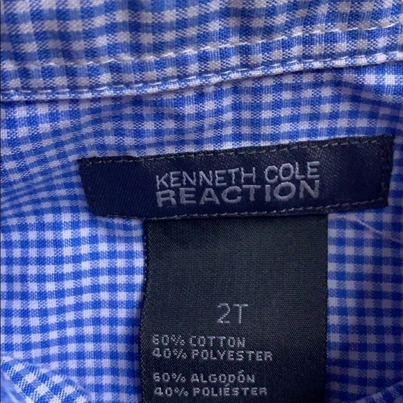 Kenneth Cole Reaction Long Sleeve gentleman Button Down shirt blue toddler 2T - Picture 3 of 5